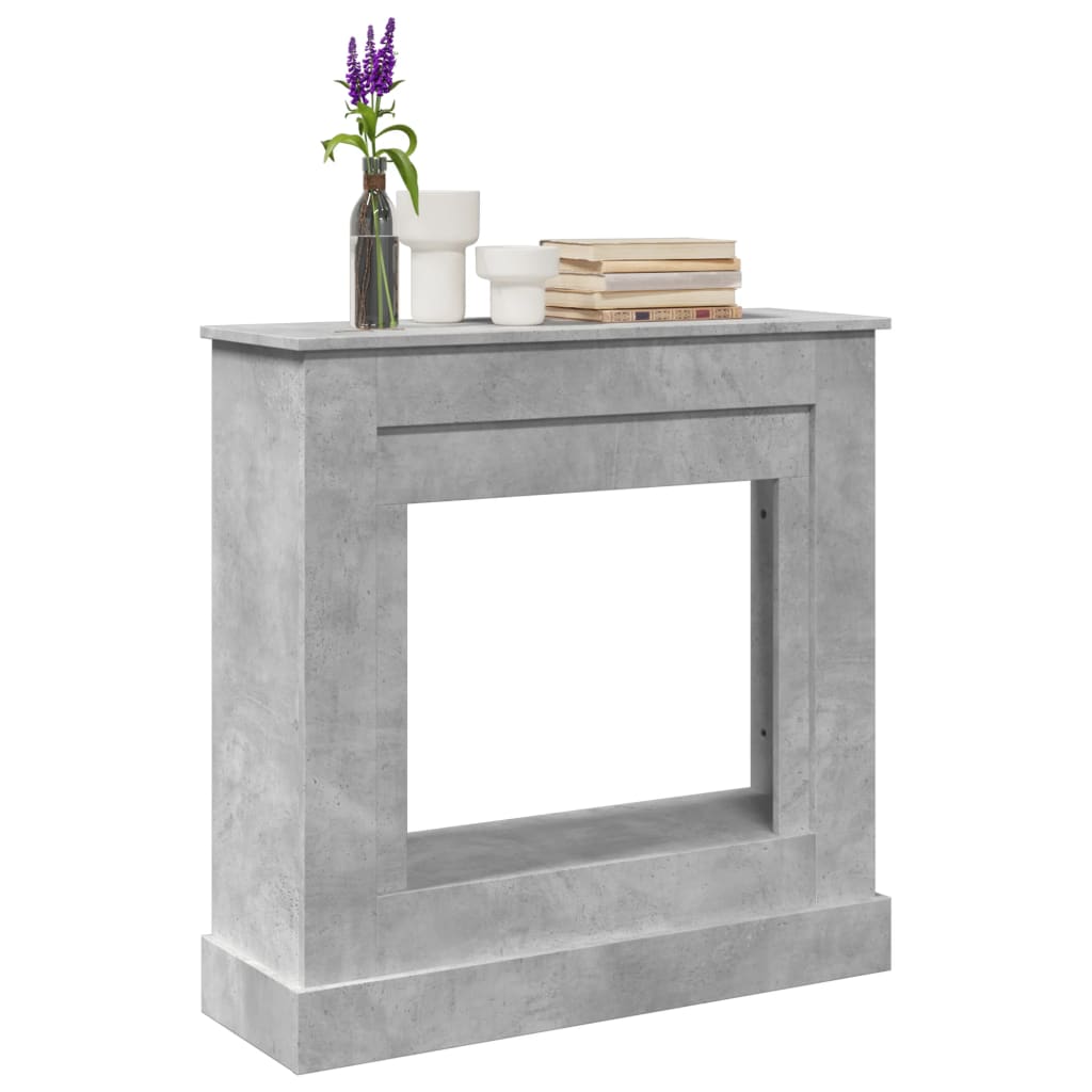 Vidaxx marco para chimenea 90x30x90 cm madera contrachapada hormigón gris