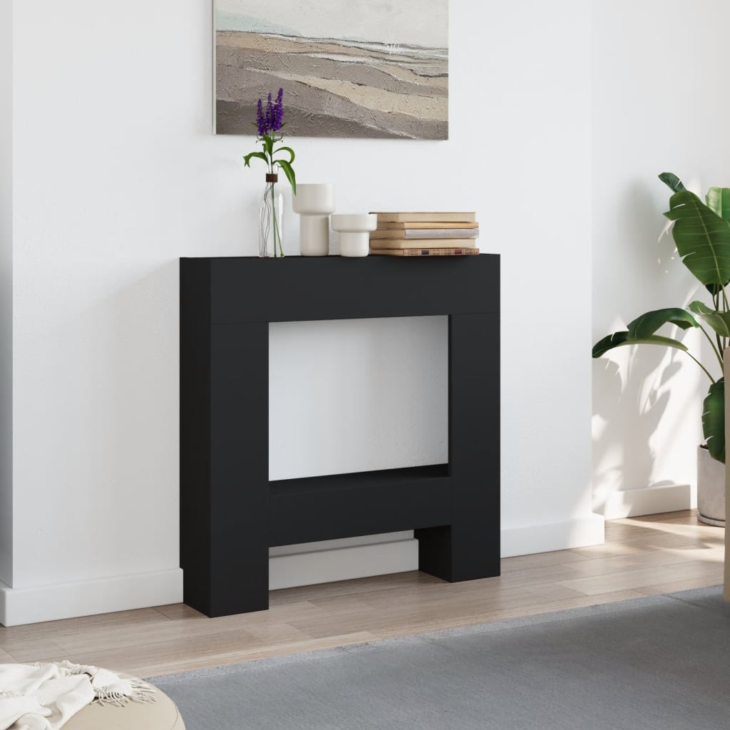 Vidaxl Hairstop 81x18x82 cm de madera procesada negra