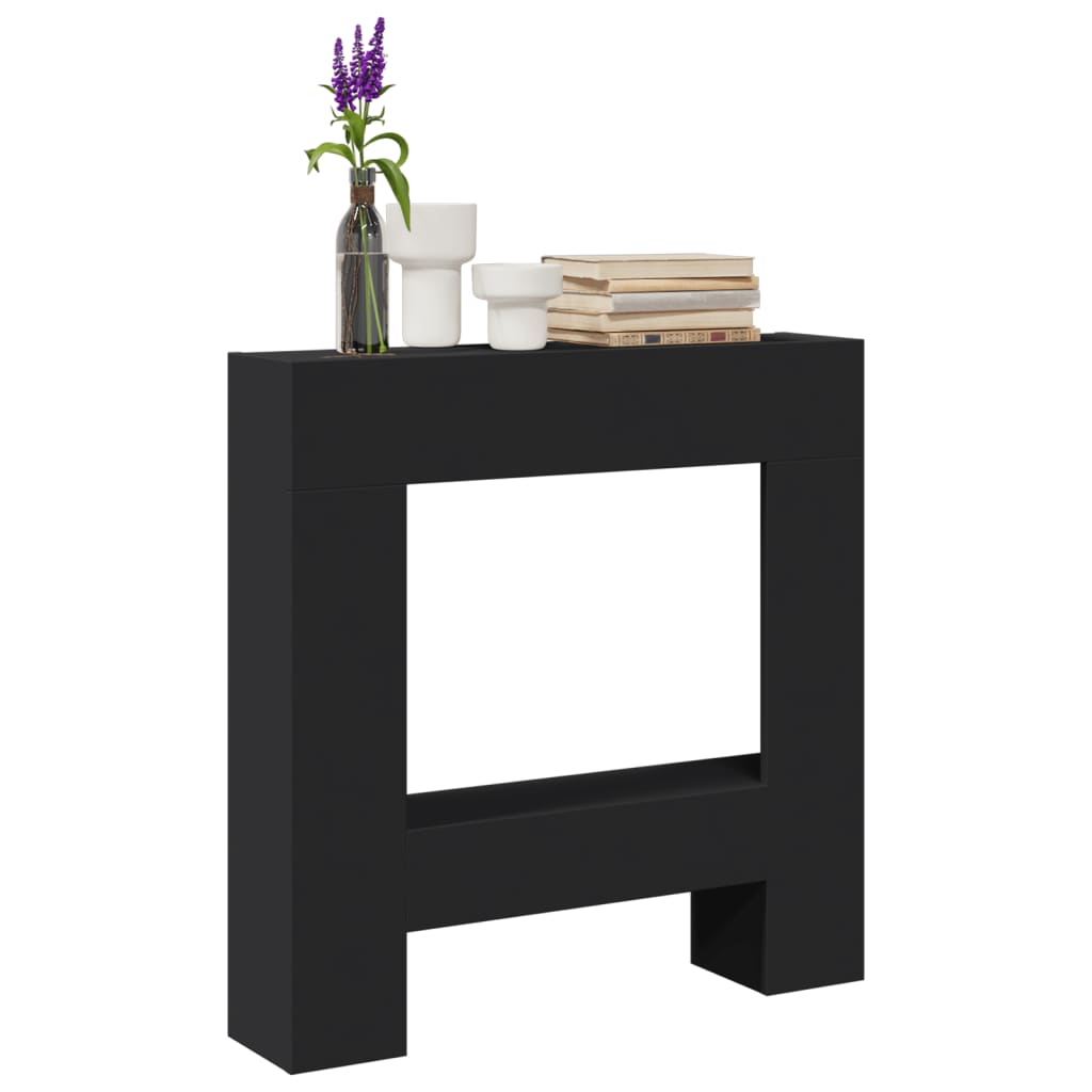 Vidaxl Hairstop 81x18x82 cm de madera procesada negra