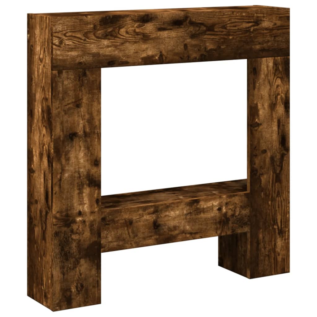 Marco de chimenea Vidaxx 81x18x82 cm madera procesada, roble ahumado