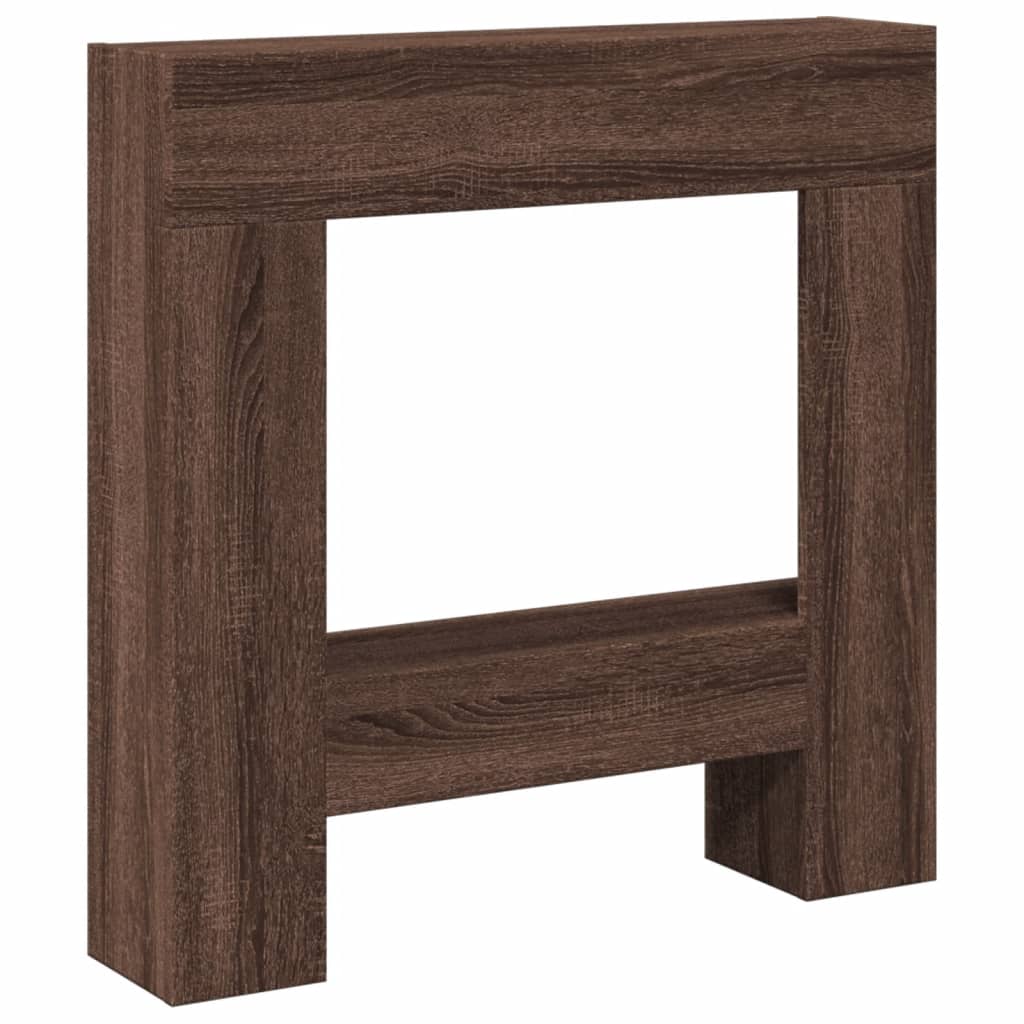 Vidaxl Hairstop 81x18x82 cm de madera procesada de roble de madera con colorado