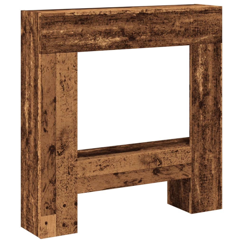 Marco de chimenea Vidaxx 81x18x82 cm de madera procesada, color madera vieja