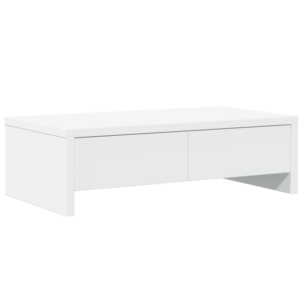 Vidaxl Monitor Stand con cajones 50x27x15 cm de madera procesada blanca