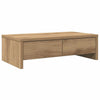Vidaxxl soporte para monitor con cajones 50x27x15 cm madera artesanal roble