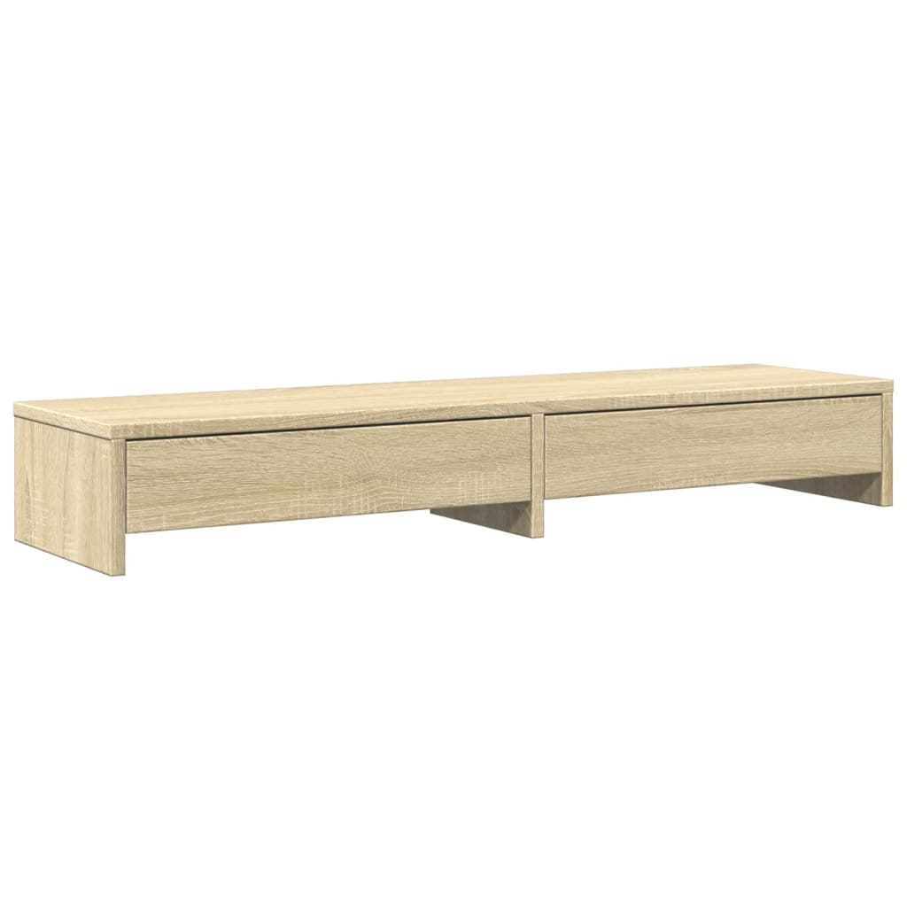 Vidaxl monitorstandaard met lades sonoma eiken 100x27x15 cm bewerkt hout