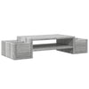 Vidaxl Monitor Stand con espacio de almacenamiento 70x27x15 cm de madera gris Sonoma