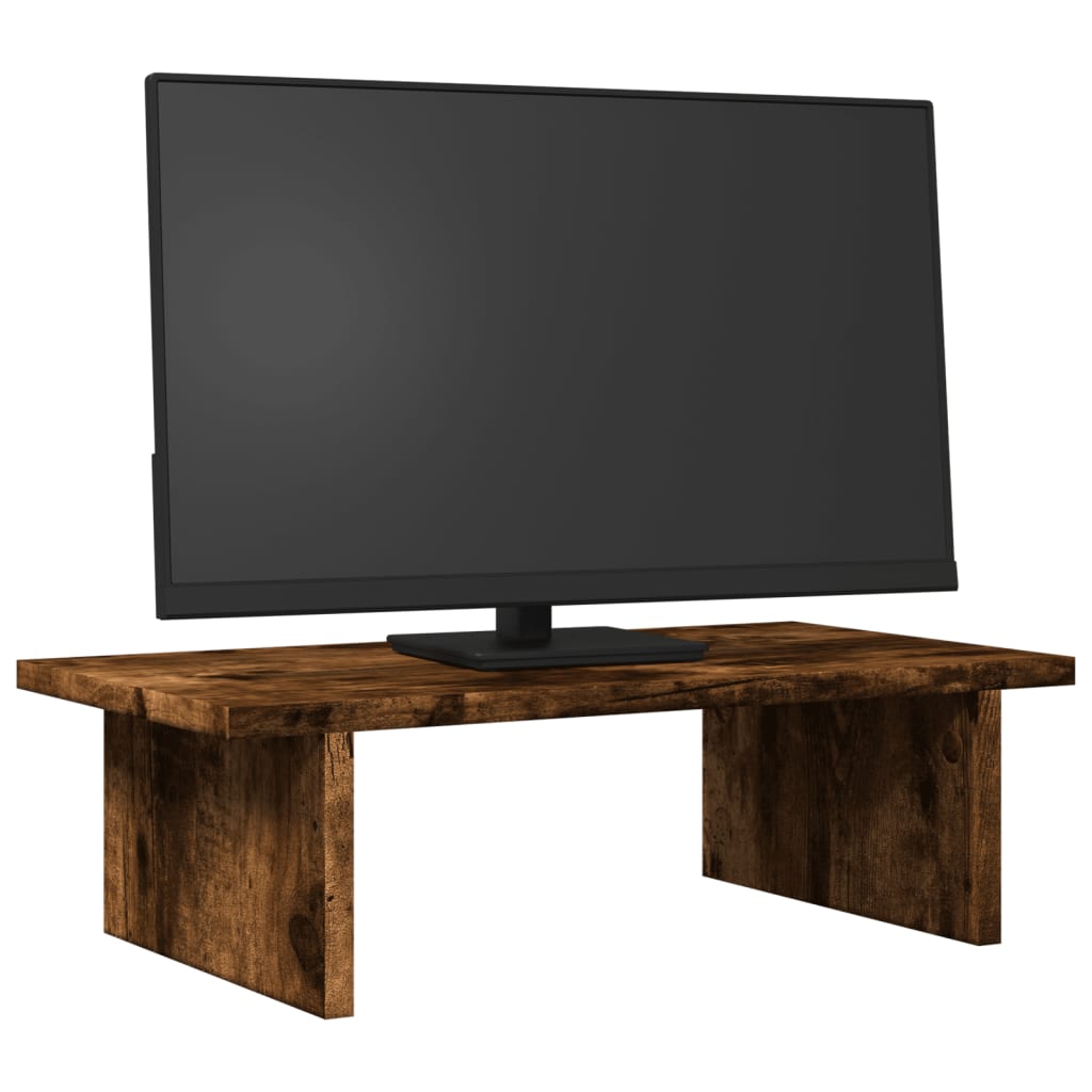 Vidaxl monitorstandaard 50x27x15 cm bewerkt hout gerookt eikenkleurig