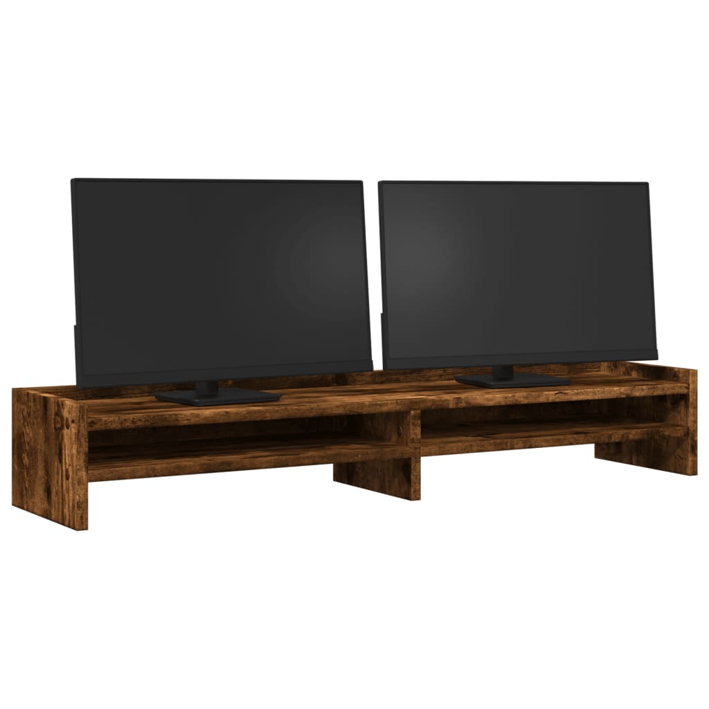 VIDAXL Monitor Standard 100x24x16 cm Oak fumato in legno elaborato