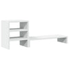 Vidaxl monitorstandaard met bureau-organizer bewerkt hout wit