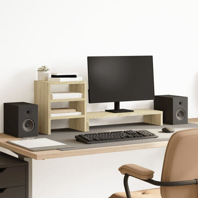 Stand Vidaxl Monitor con Organizzatore Desk-Organizzatore Oak Sonoma Elaborato