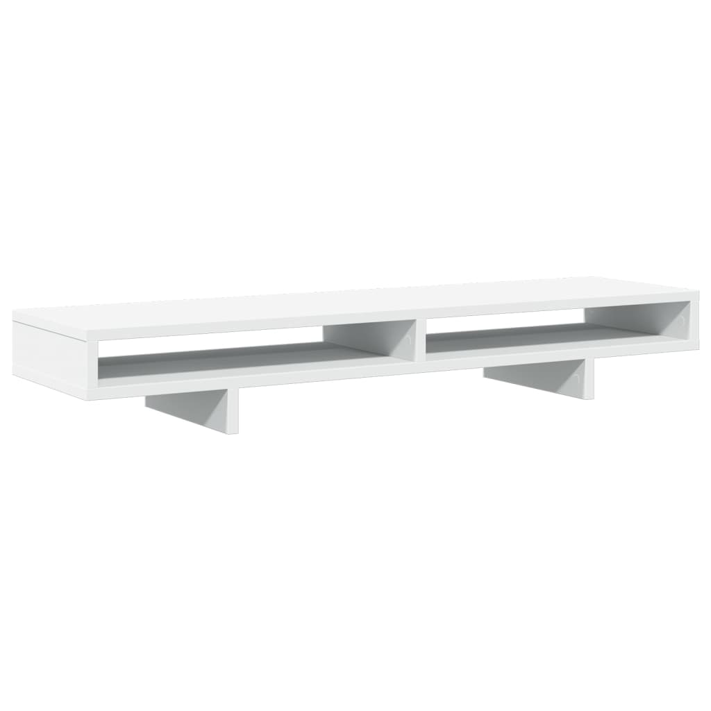 Vidaxl Monitor Standard 100x27x15 cm de madera procesada blanca