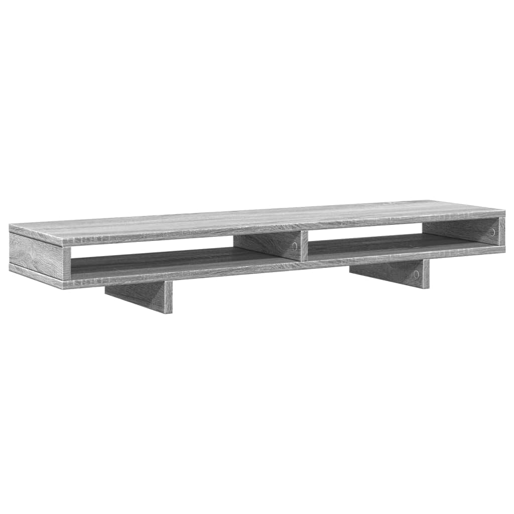 Vidaxl Monitor estándar 100x27x15 cm de madera procesada gris soma roble