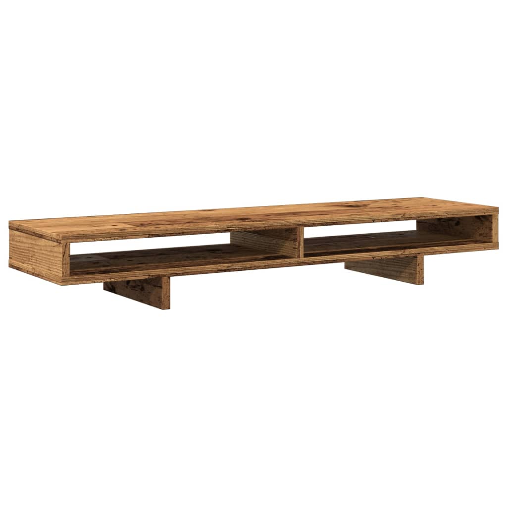 Vidaxxl soporte para monitor 100x27x15 cm madera procesada color madera vieja