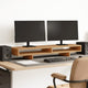Vidaxl monitorstandaard 100x27x15 cm bewerkt hout artisanaal eiken