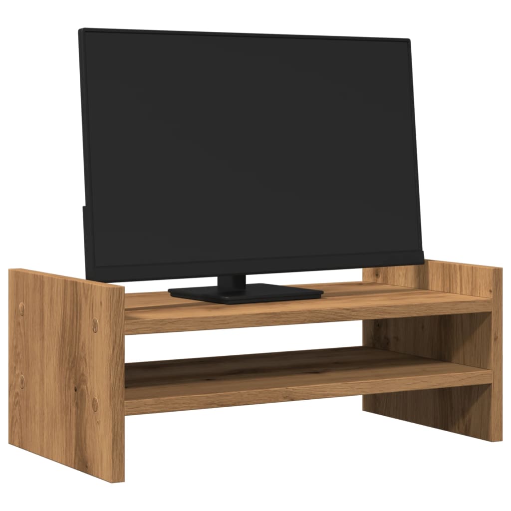 Vidaxl Monitor Standard 50x27x20 cm Color de roble artesanal procesado
