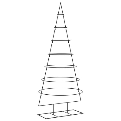 VidaXL Decorazione natalizia Albero di Natale 180 cm in metallo nero