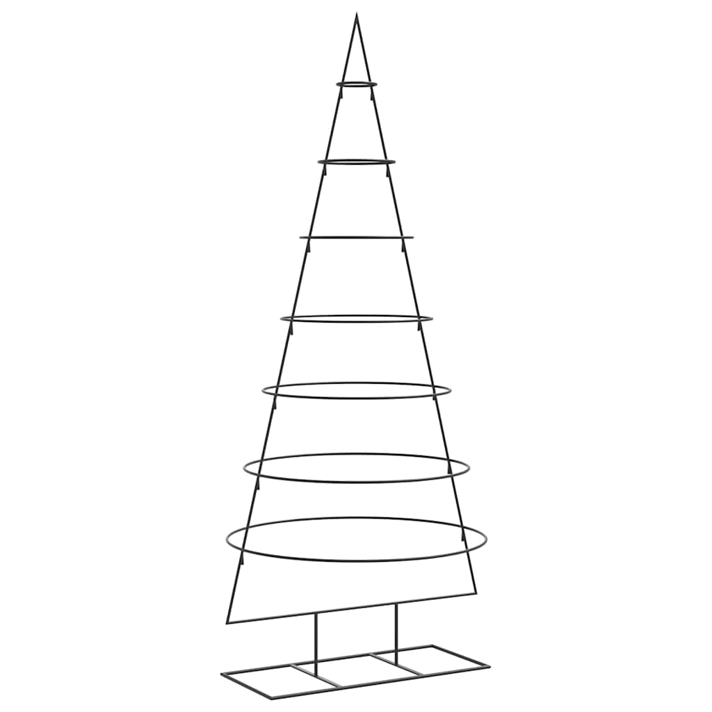 Vidaxl kerstdecoratie kerstboom 180 cm metaal zwart