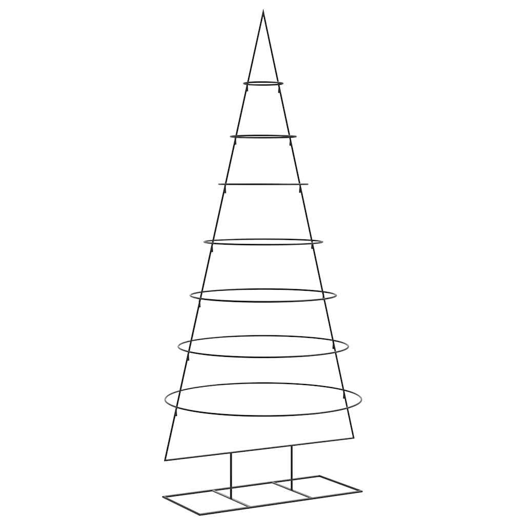 VidaXL Decorazione natalizia Albero di Natale 210 cm in metallo nero