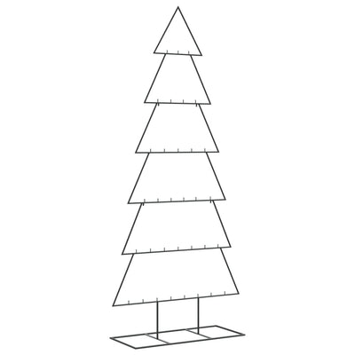 VidaXL Decorazione natalizia Albero di Natale 180 cm in metallo nero