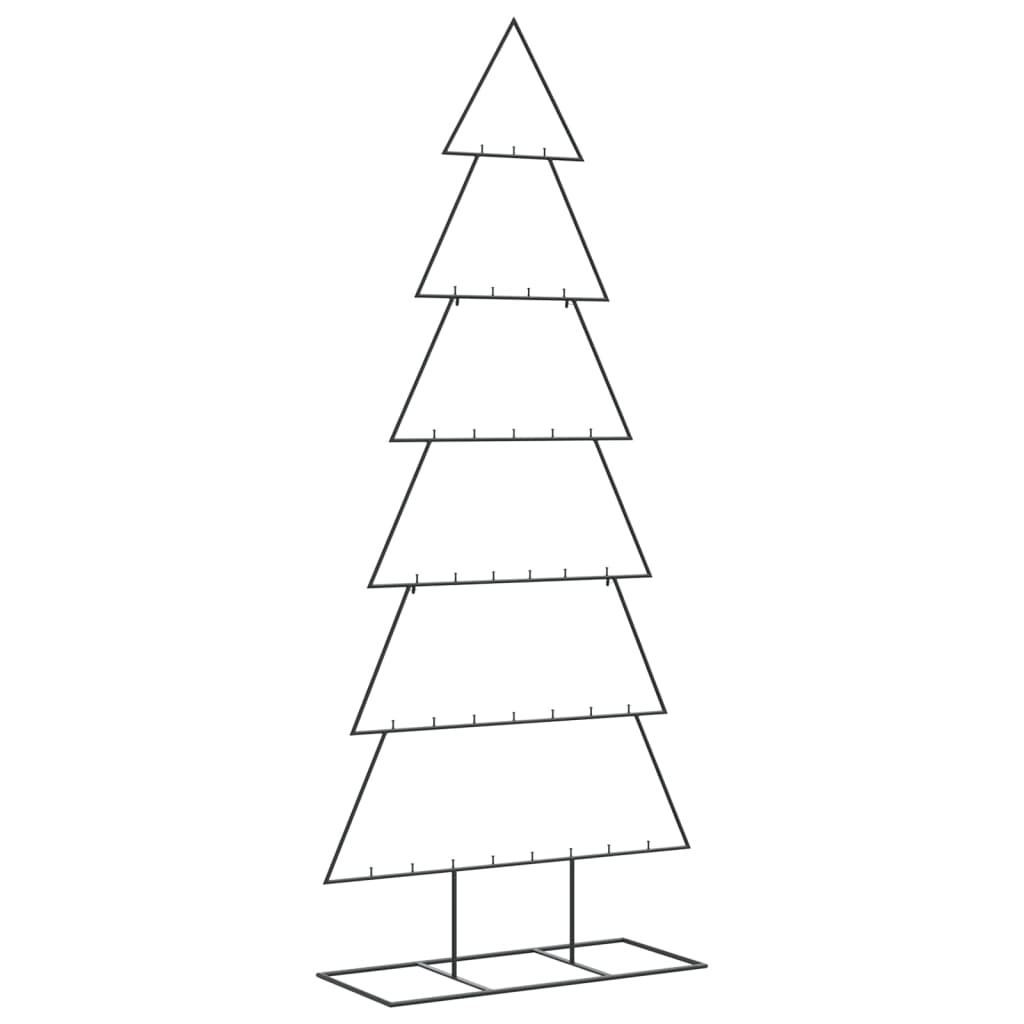 Vidaxl kerstdecoratie kerstboom 180 cm metaal zwart