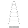 VidaXL Decorazione natalizia Albero di Natale 180 cm in metallo nero