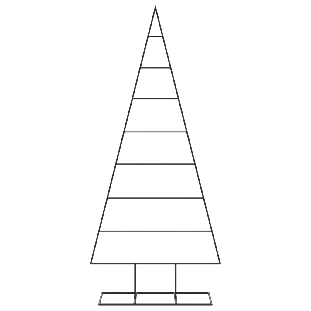 VidaXL Decorazione natalizia Albero di Natale 180 cm in metallo nero