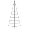 VidaXL Decorazione natalizia Albero di Natale 210 cm in metallo nero