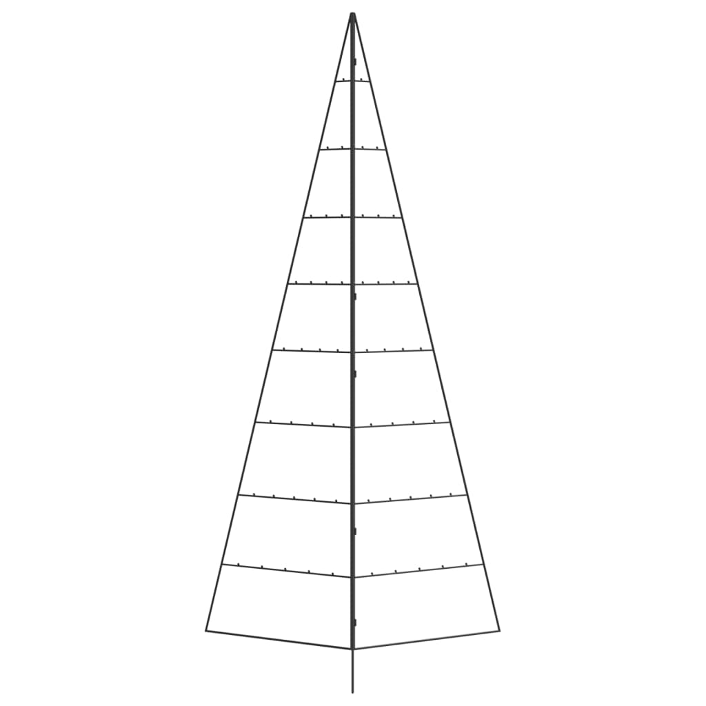 VidaXL Decorazione natalizia Albero di Natale 210 cm in metallo nero