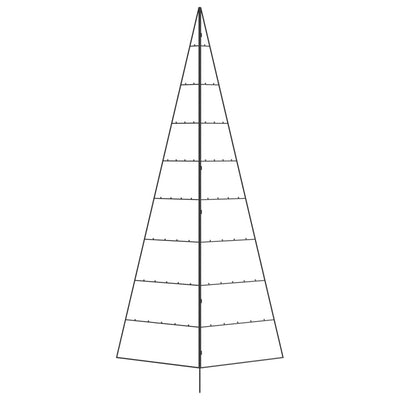VidaXL Decorazione natalizia Albero di Natale 210 cm in metallo nero