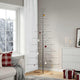 Vidaxl kerstdecoratie kerstboom met houten basis 210 cm metaal zwart