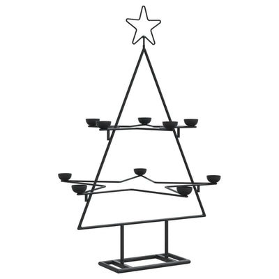 Vidaxl kerstdecoratie kerstboom 75 cm metaal zwart
