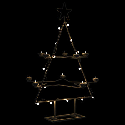 Vidaxl Decoración de Navidad Árbol de Navidad 75 cm Metal Negro