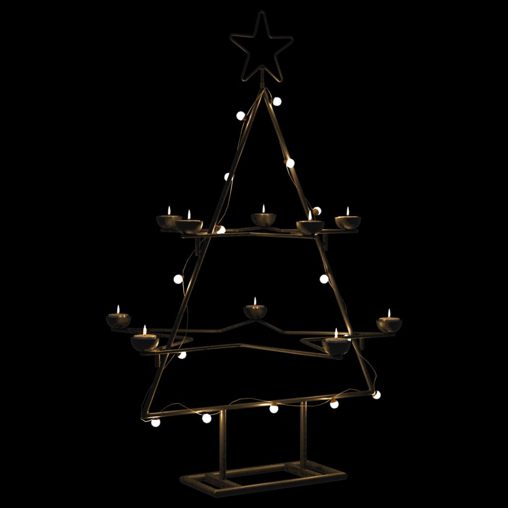 Vidaxl Decorazione natalizia albero di Natale 75 cm in metallo nero