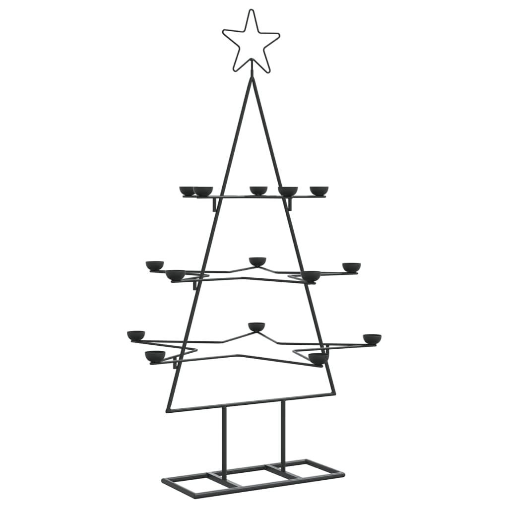 Vidaxl Decorazione natalizia albero di Natale 105 cm di metallo nero