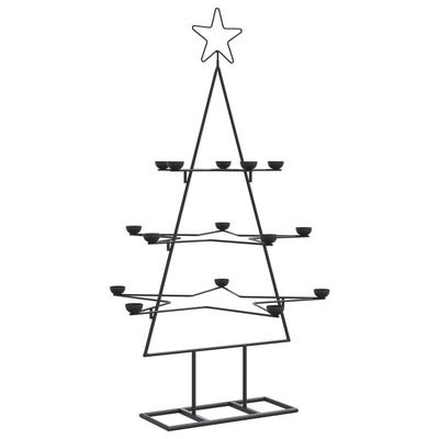 Vidaxl Decorazione natalizia albero di Natale 105 cm di metallo nero