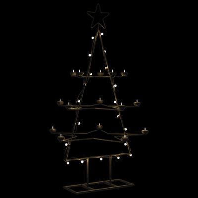 Vidaxl Decoración de Navidad Árbol de Navidad de 105 cm de metal negro