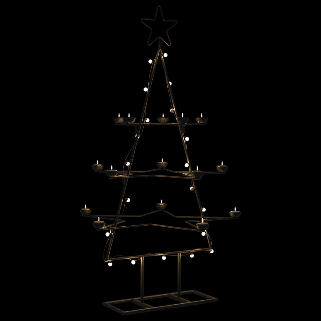 Vidaxl Decorazione natalizia albero di Natale 105 cm di metallo nero