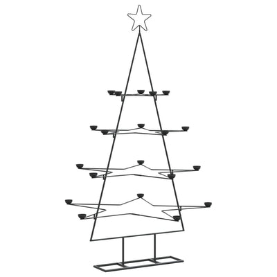 Vidaxl Decorazione natalizia albero di Natale 140 cm in metallo nero