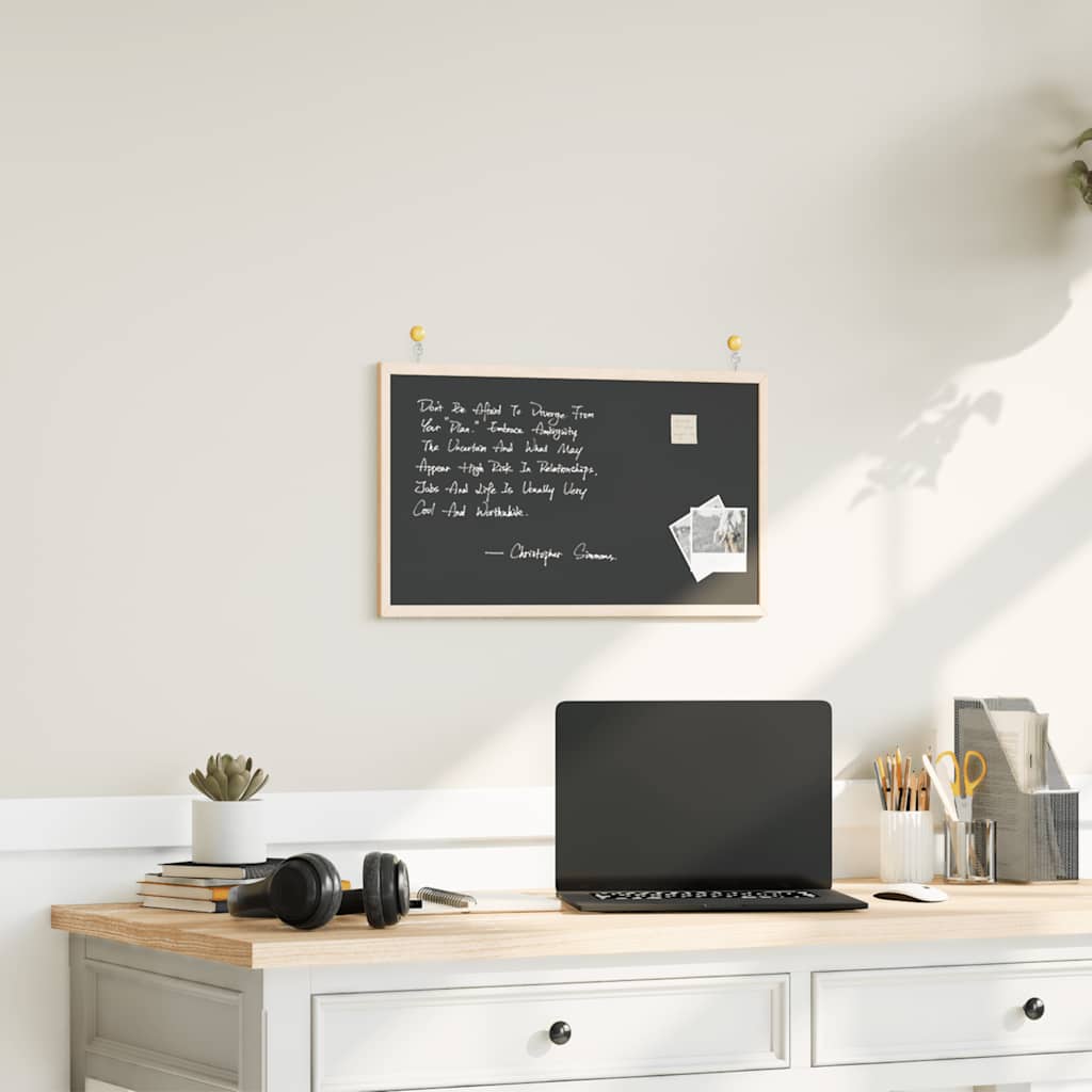 Pizarra vidaxx con estructura de madera maciza de pino negro 60x40 cm