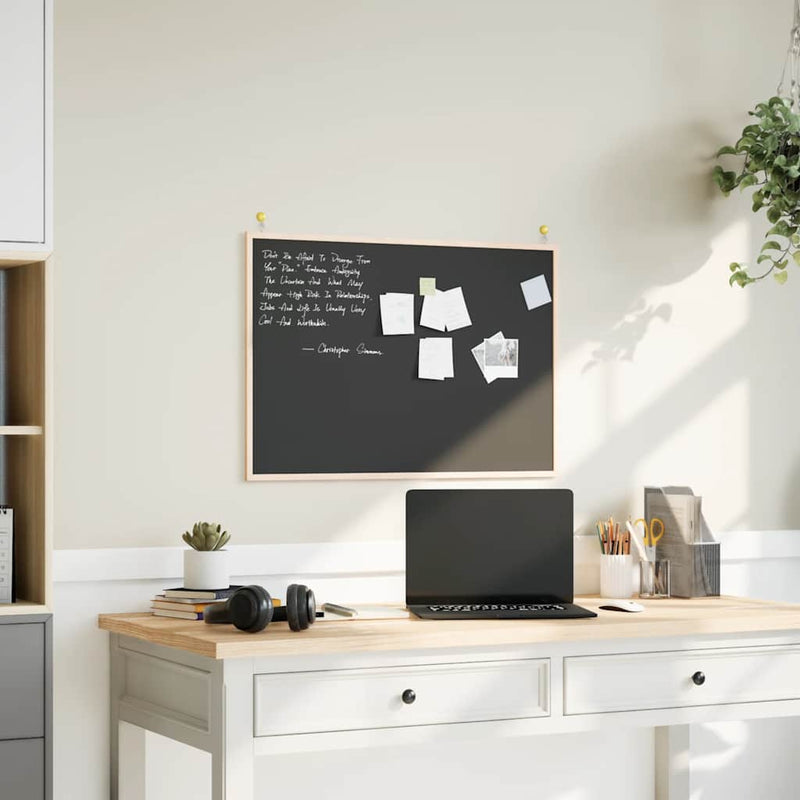 Pizarra vidaxx con estructura de madera maciza de pino negro 80x55 cm