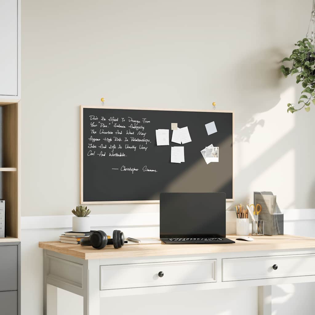 Pizarra vidaxx con estructura de madera maciza de pino negro 100x55 cm