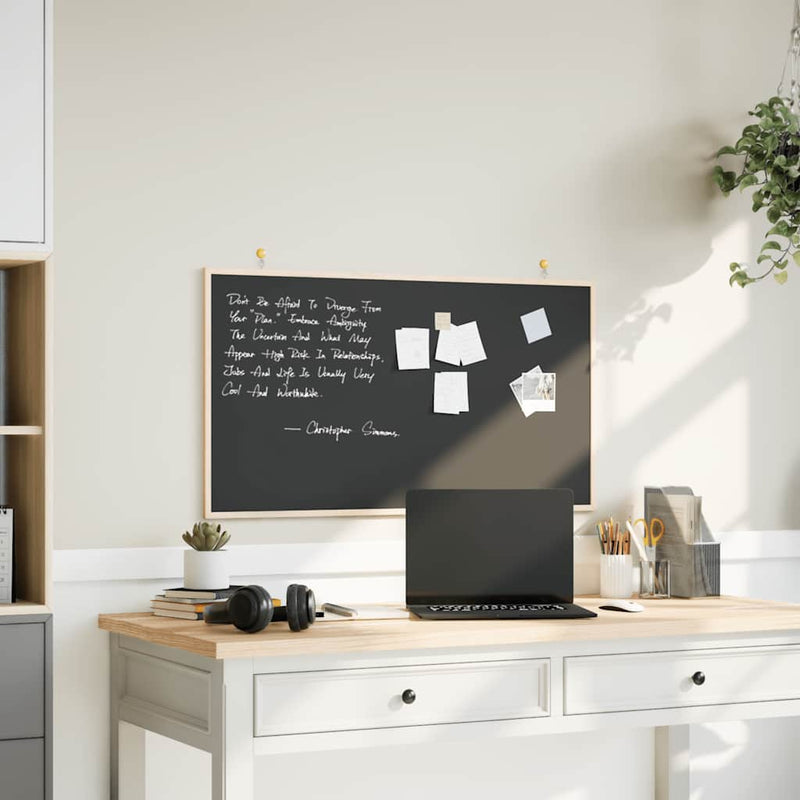 Pizarra vidaxx con estructura de madera maciza de pino negro 100x55 cm
