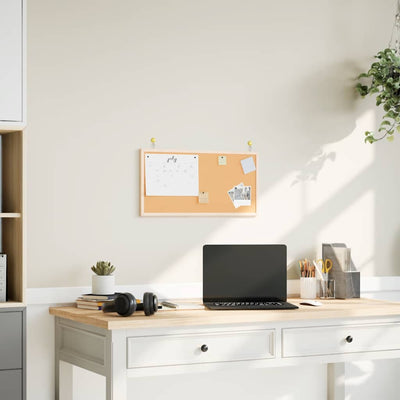 Vidaxl kurkbord met massief grenenhouten frame 60x30 cm