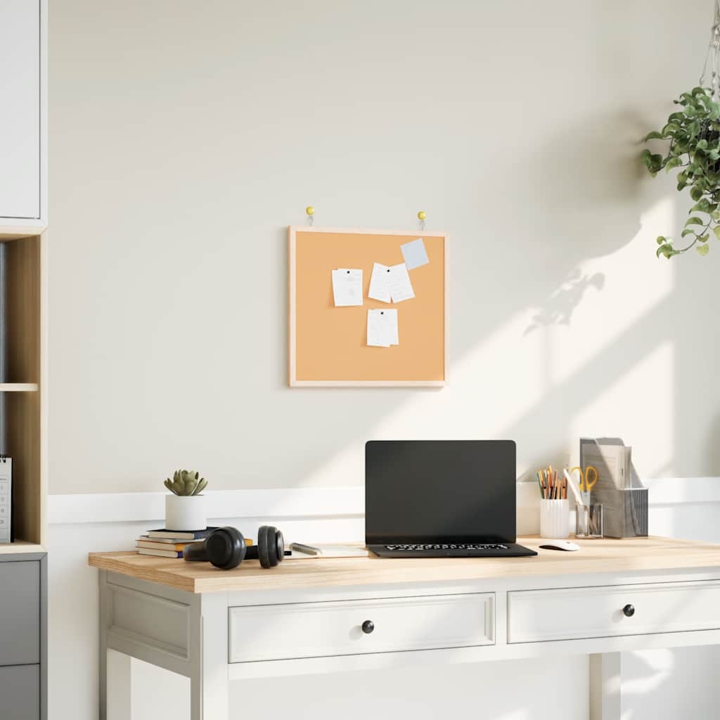 Tablero de corcho Vidaxx con estructura de madera maciza de pino 40x40 cm