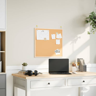 Lavagna in sughero Vidaxx con cornice in legno massello di pino 60x55 cm