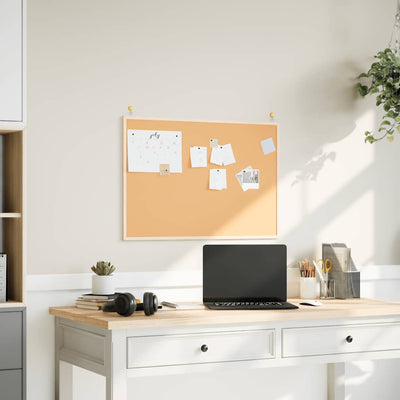 Lavagna in sughero Vidaxx con cornice in legno massello di pino 80x55 cm