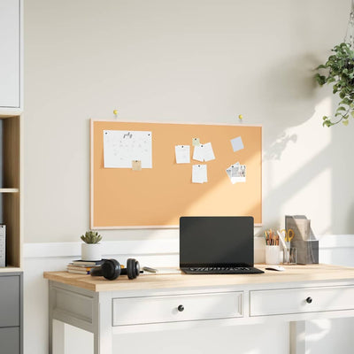 Bacheca in sughero Vidaxx con cornice in legno massello di pino 100x55 cm