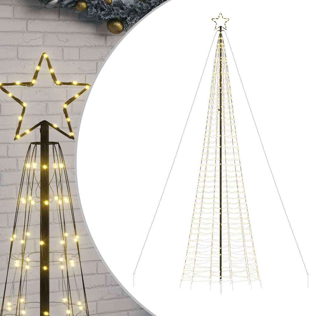 Árbol de Navidad LED Vidaxl con picos 1534 LED WHITE CALIENTE 500 cm