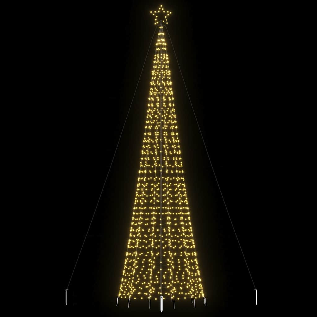 Albero di Natale a LED Vidaxl con punte 1534 LED BIANCO CALDO 500 cm