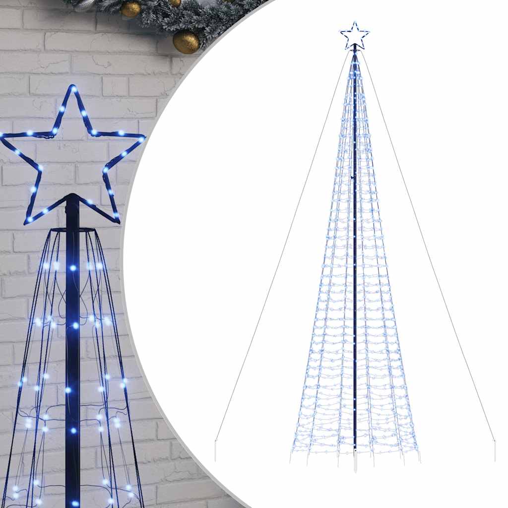 Árbol de Navidad LED de Vidaxl con picos 1534 LED 500 cm azul